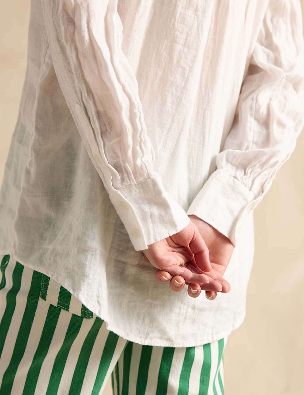 Pure Linen Collared Ruffle Shirt 5 of 5