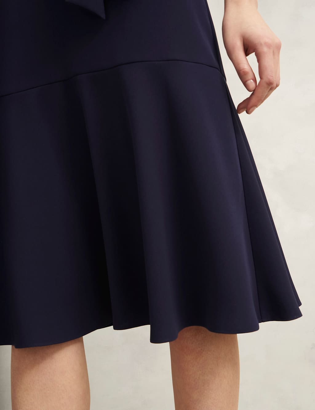 V-Neck Tie Detail Midi Waisted Dress 6 of 6