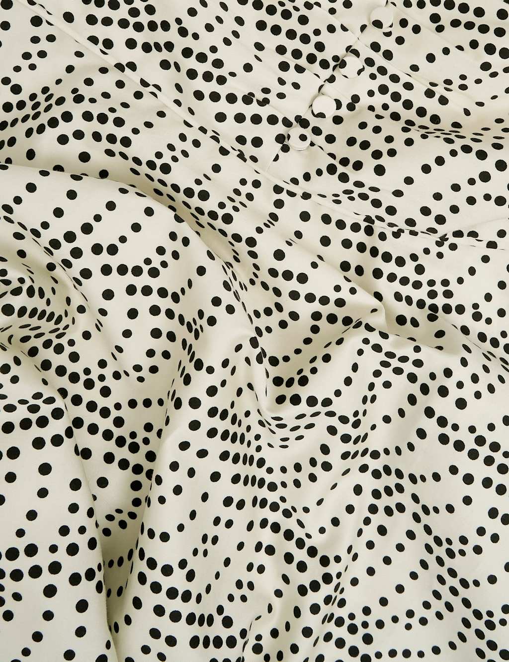 Cotton Rich Polka Dot V-Neck Waisted Dress 9 of 9