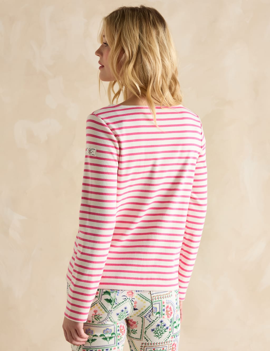 Pure Cotton Striped Slash Neck Top 4 of 6