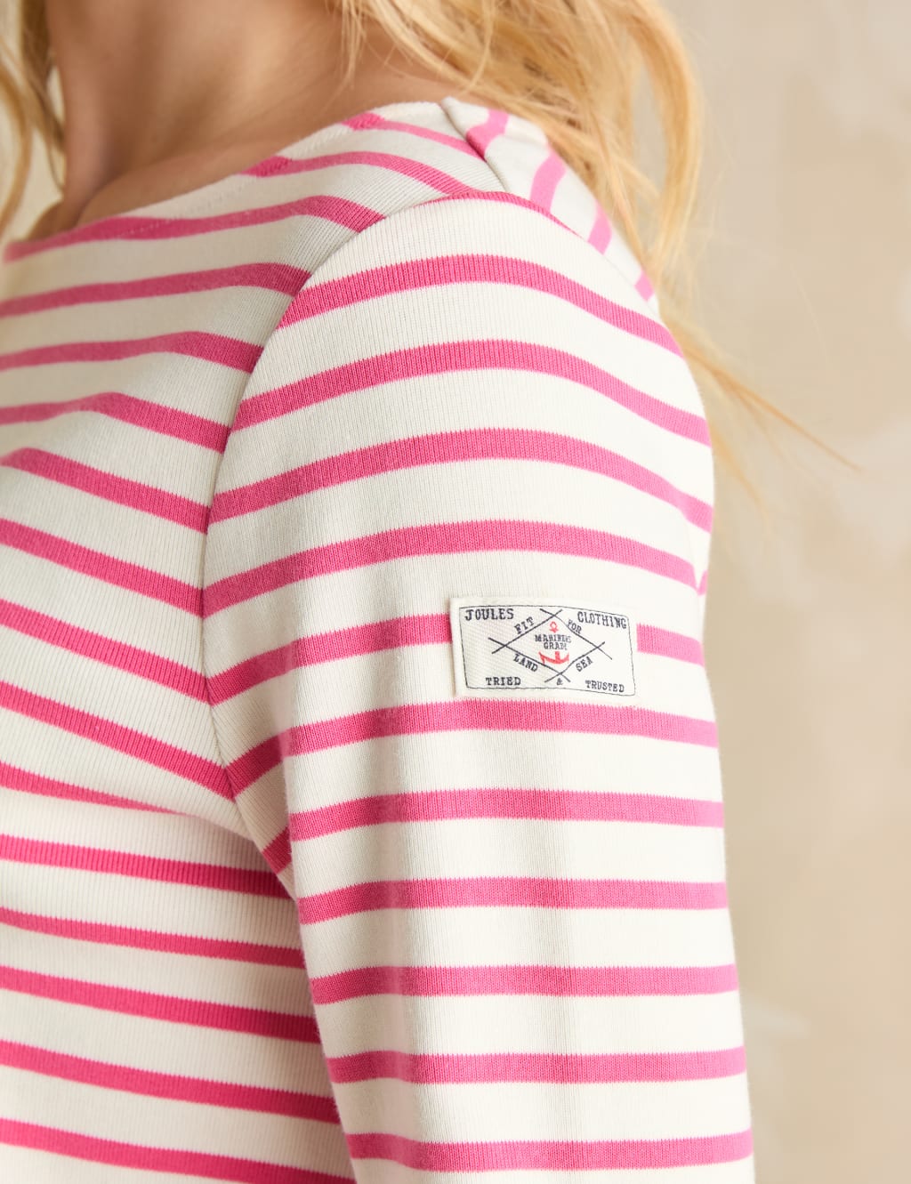 Pure Cotton Striped Slash Neck Top 6 of 6