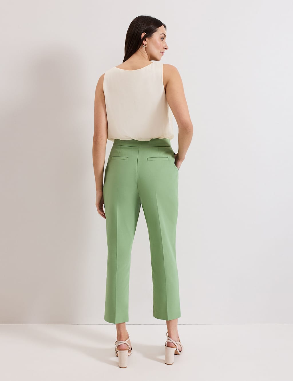 Cotton Rich Tapered Ankle Grazer Trousers 5 of 5