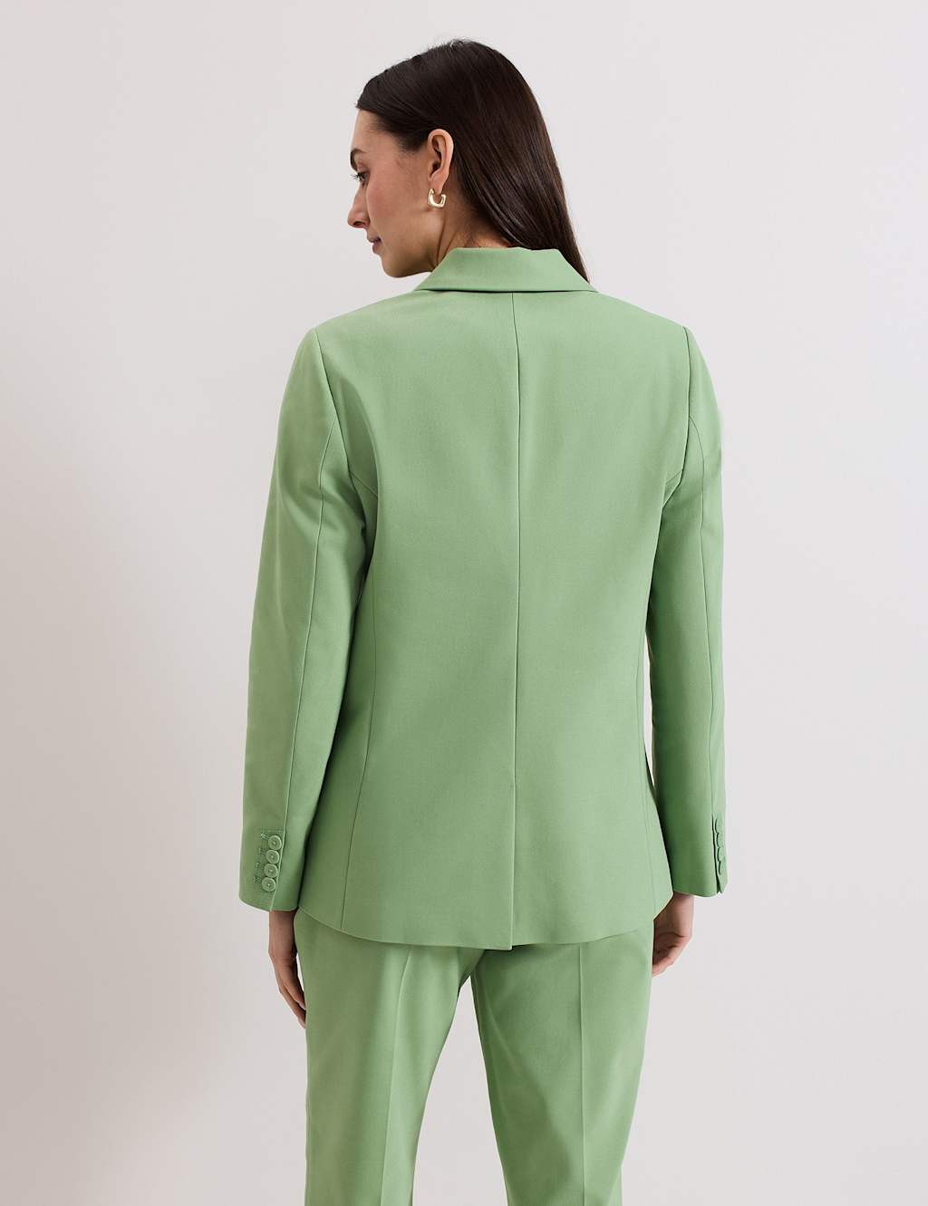 Cotton Blend Single Breasted Blazer 5 of 6