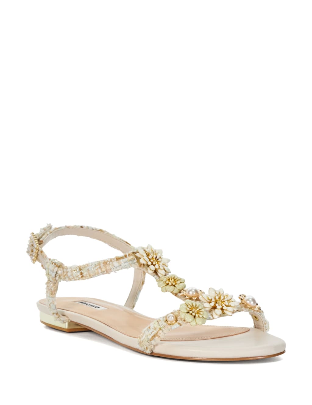 Embellished Ankle Strap Flat Sandals 2 of 5
