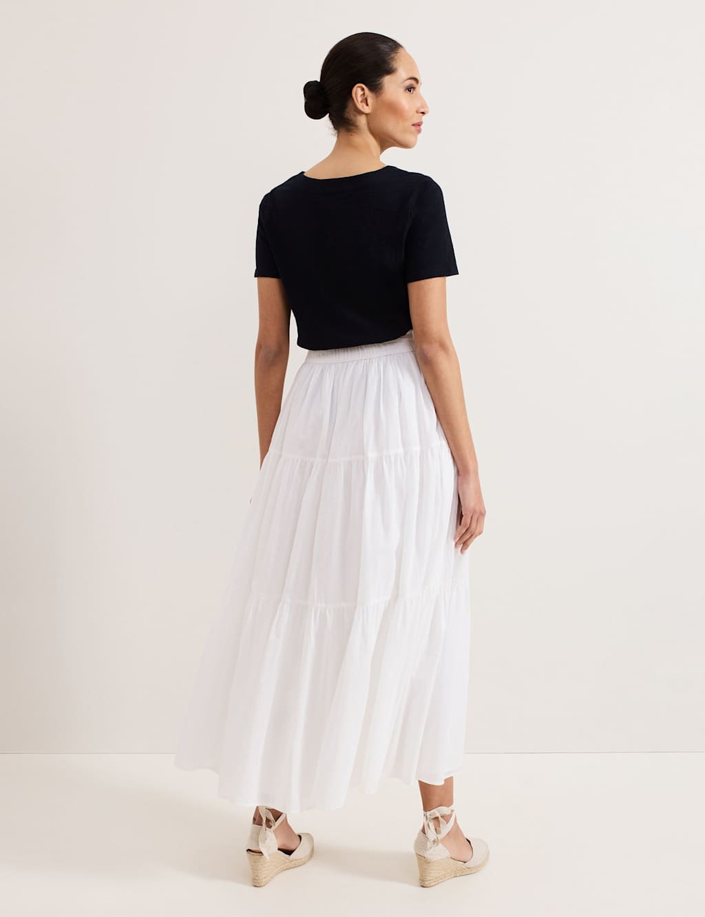 Pure Cotton Maxi Tiered Skirt 5 of 7