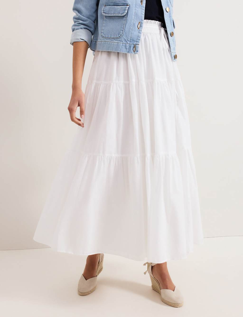 Pure Cotton Maxi Tiered Skirt 7 of 7
