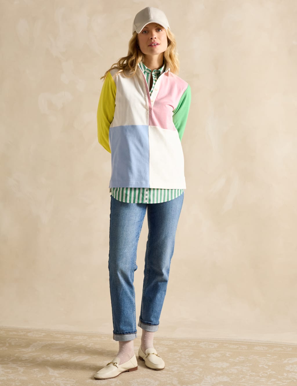 Pure Cotton Colour Block Collared Rugby Top 3 of 8