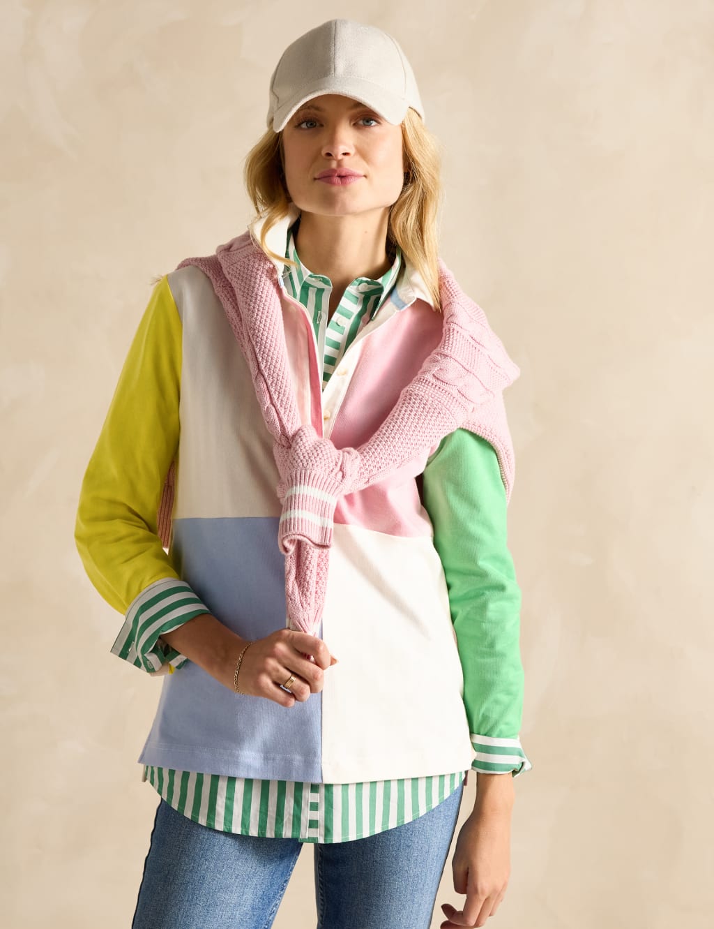 Pure Cotton Colour Block Collared Rugby Top 4 of 8