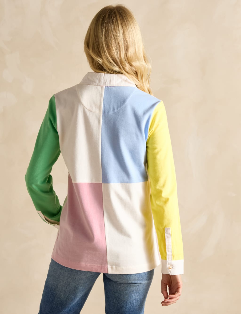 Pure Cotton Colour Block Collared Rugby Top 5 of 8