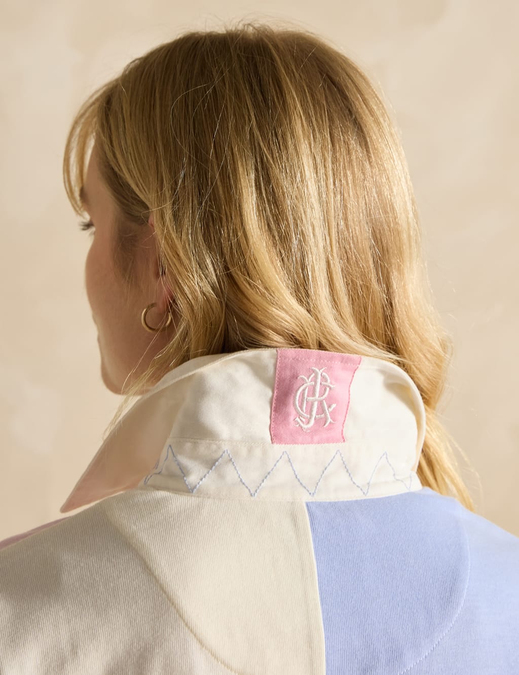 Pure Cotton Colour Block Collared Rugby Top 8 of 8