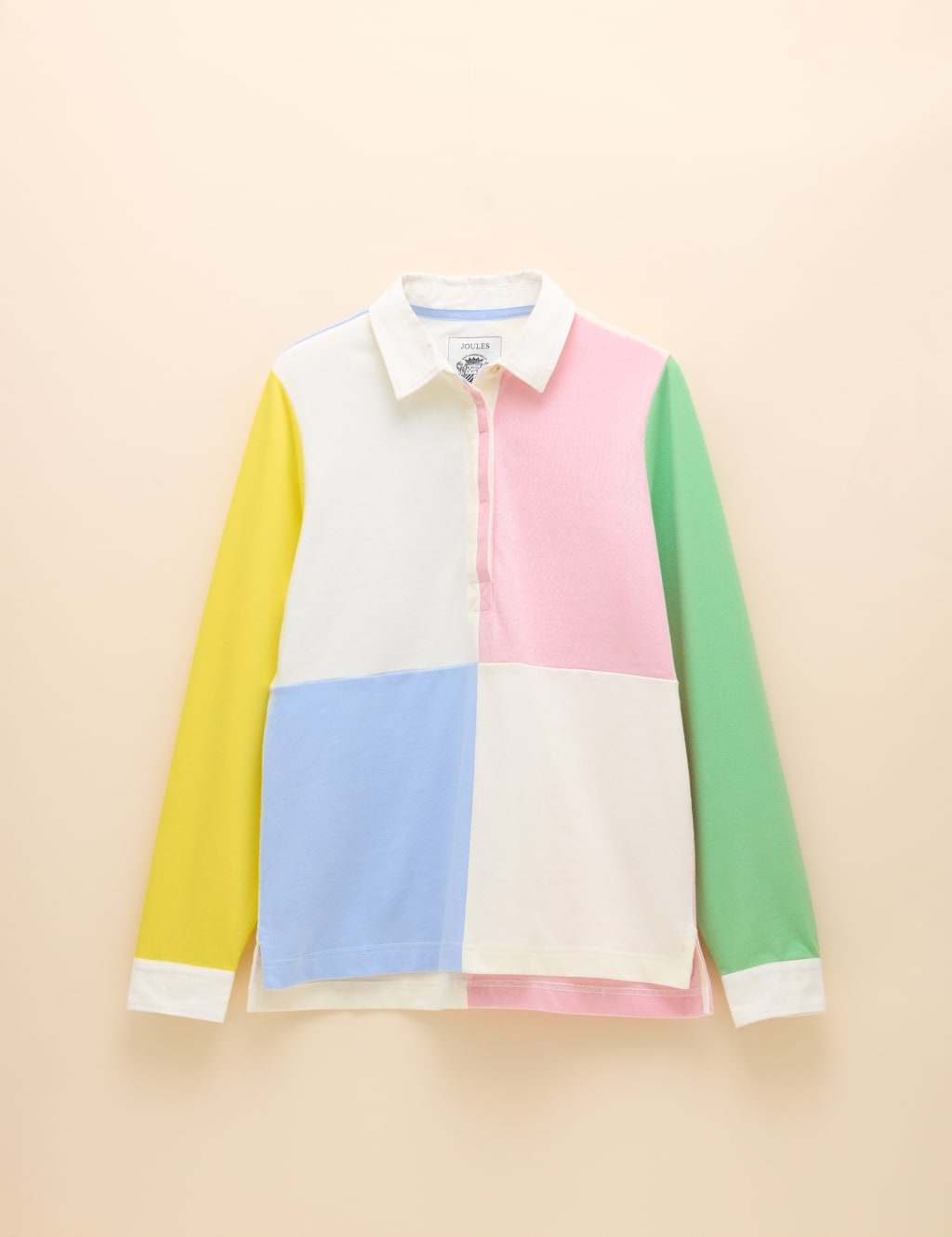 Pure Cotton Colour Block Collared Rugby Top 2 of 8
