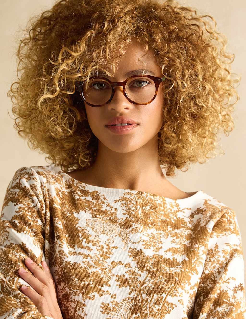Pure Cotton Printed Slash Neck Top 6 of 7