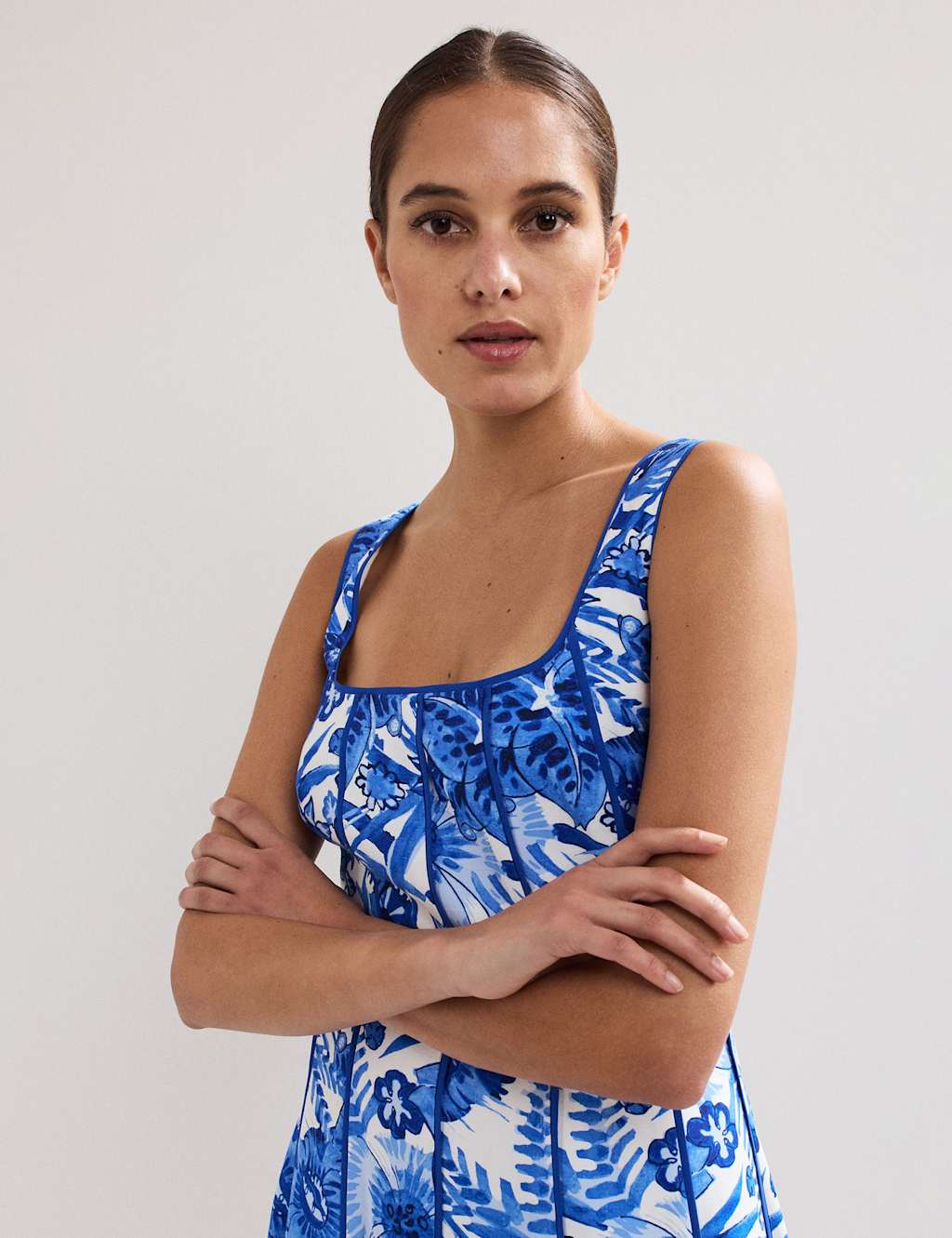 Floral Printed Square Neck Midi Tea Dress 6 of 6