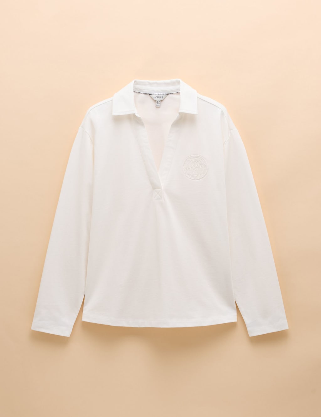 Pure Cotton Jersey Collared V-Neck Top 2 of 7