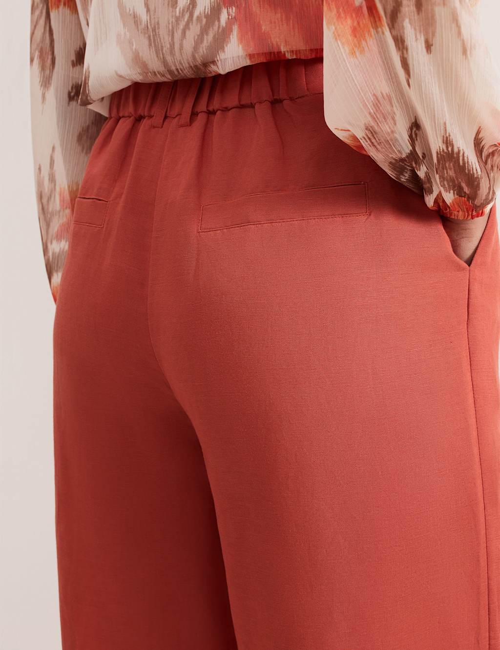 Linen Rich Wide Leg Trousers 5 of 7