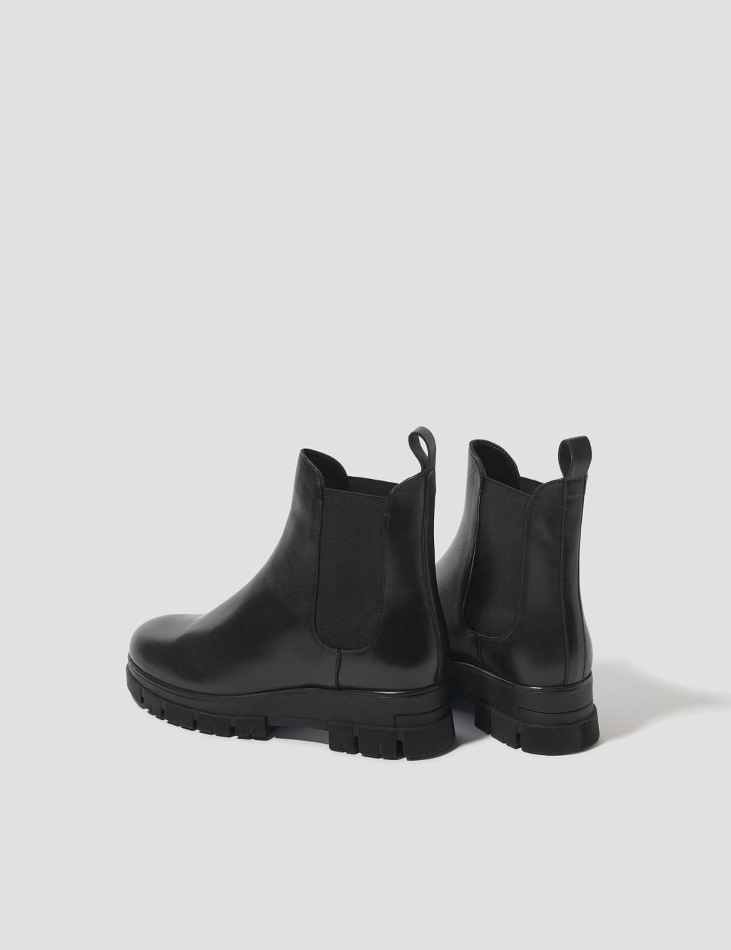 Leather Chunky Chelsea Cleated Ankle Boots 3 of 3