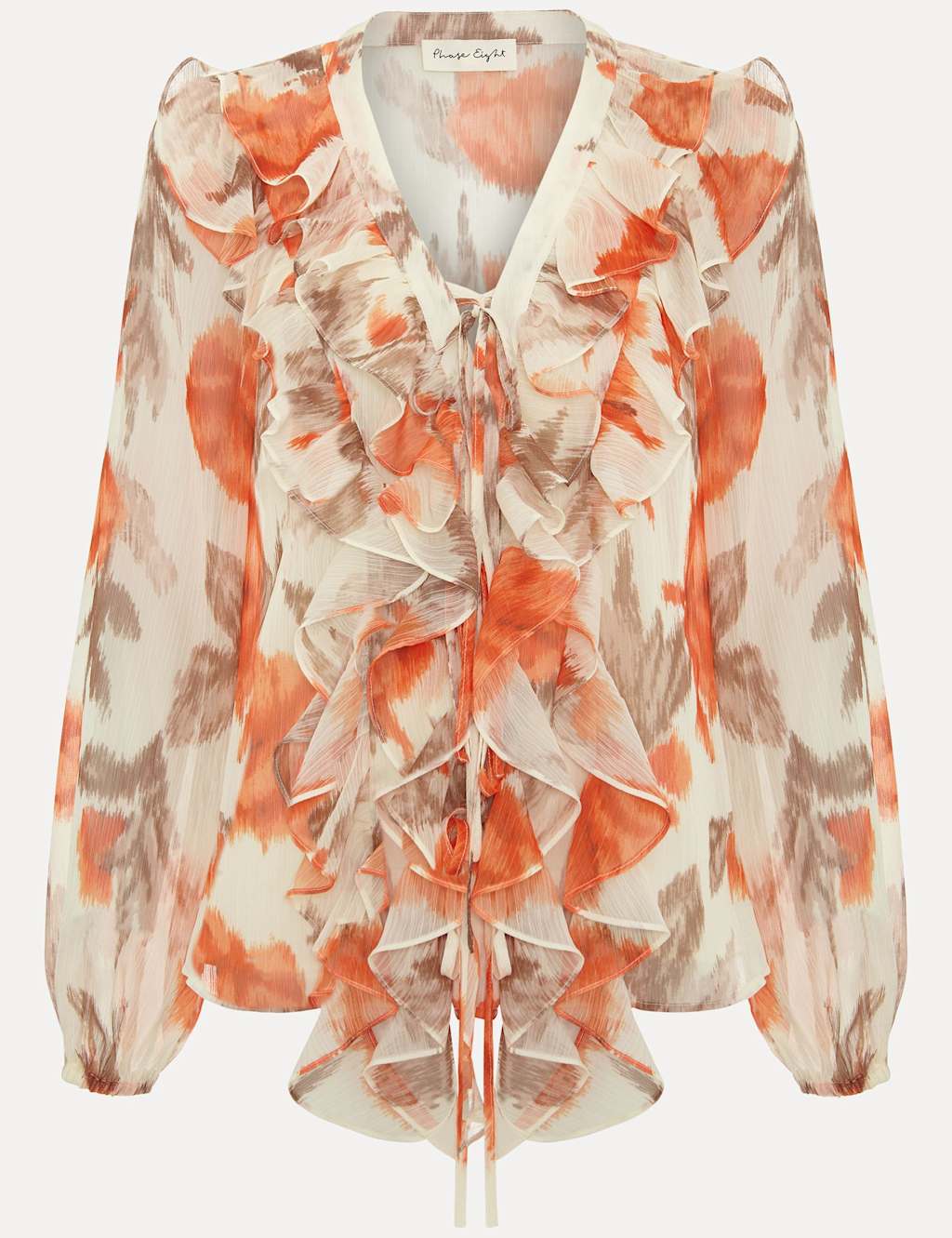 Printed Tie Neck Blouse 2 of 7