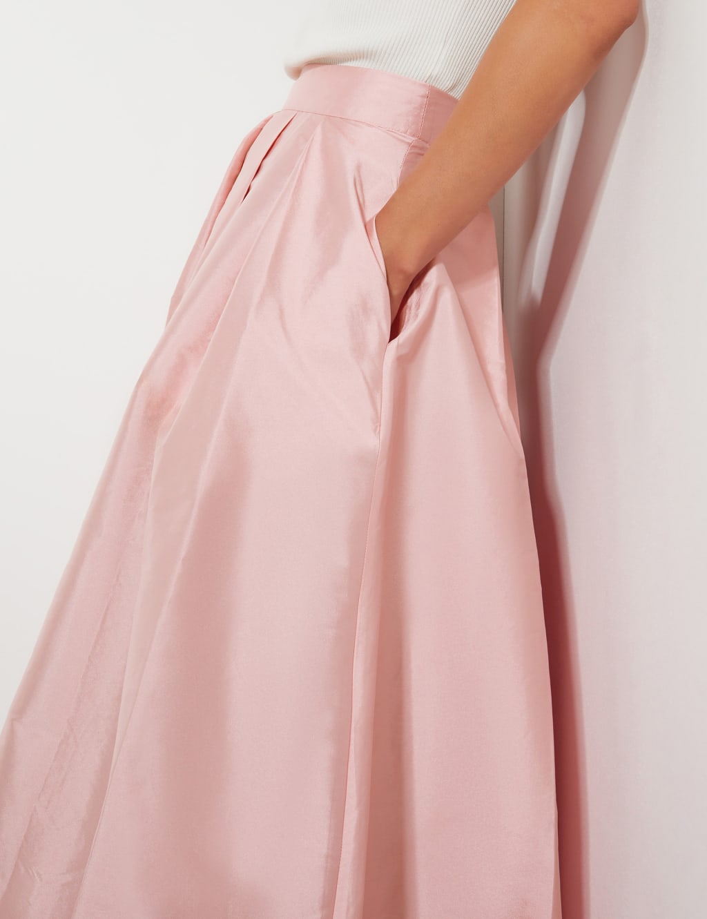 M and s pink midi skirt shop