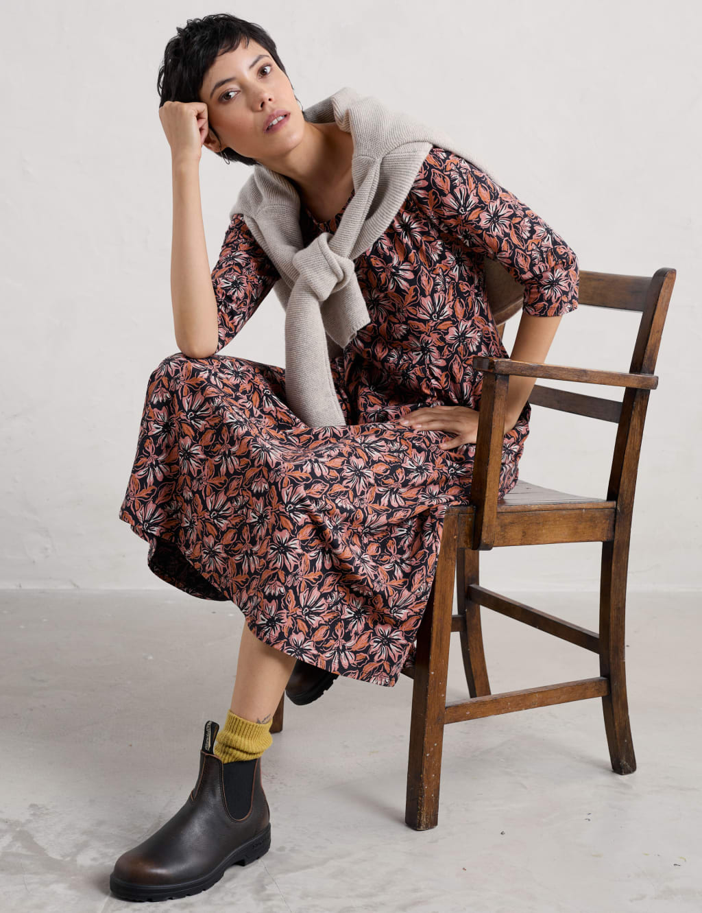 Empire line midi dress uk online