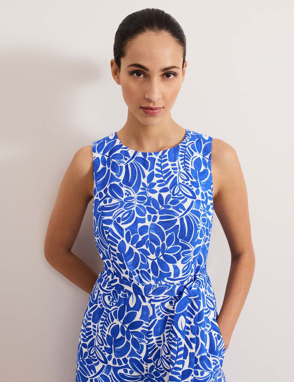 Printed Sleeveless Wide Leg Jumpsuit 8 of 8