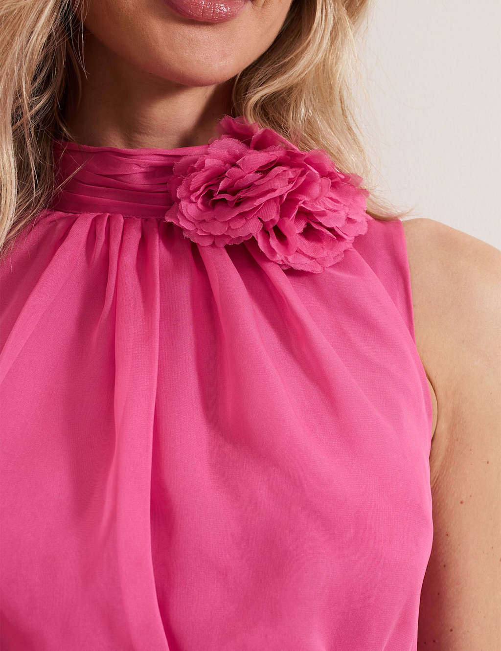 Funnel Neck Midi Waisted Dress 6 of 7