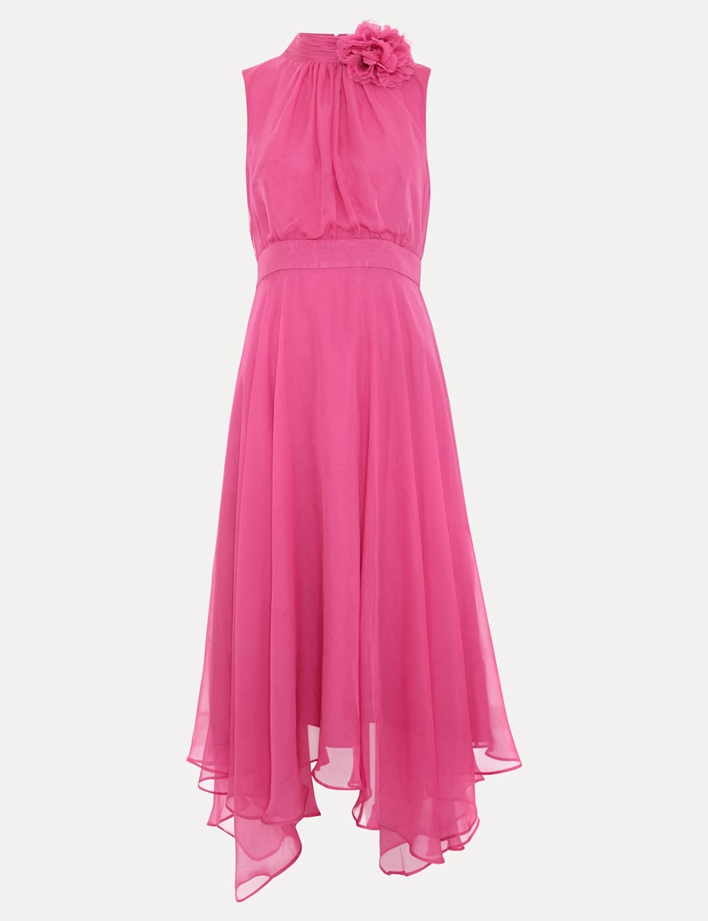 Funnel Neck Midi Waisted Dress 2 of 7