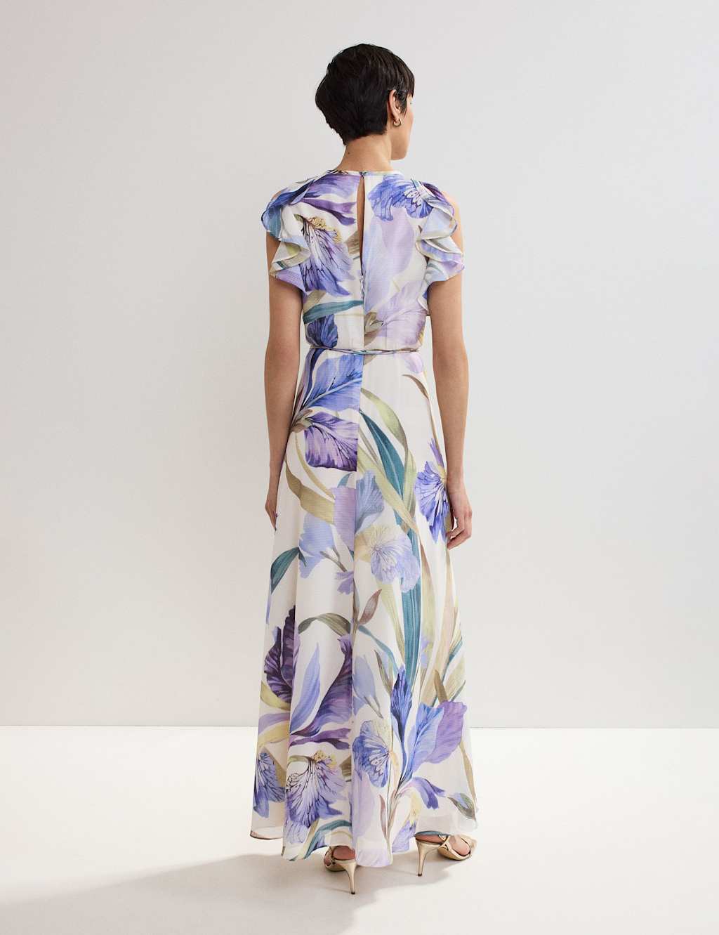 Floral Ruffle Maxi Skater Dress 5 of 7