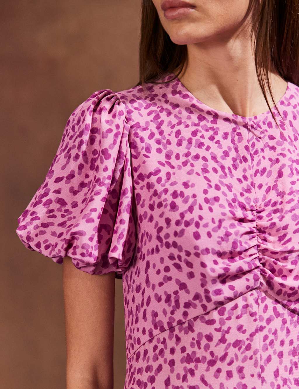 Ditsy Floral Puff Sleeve Midaxi Tea Dress 3 of 4
