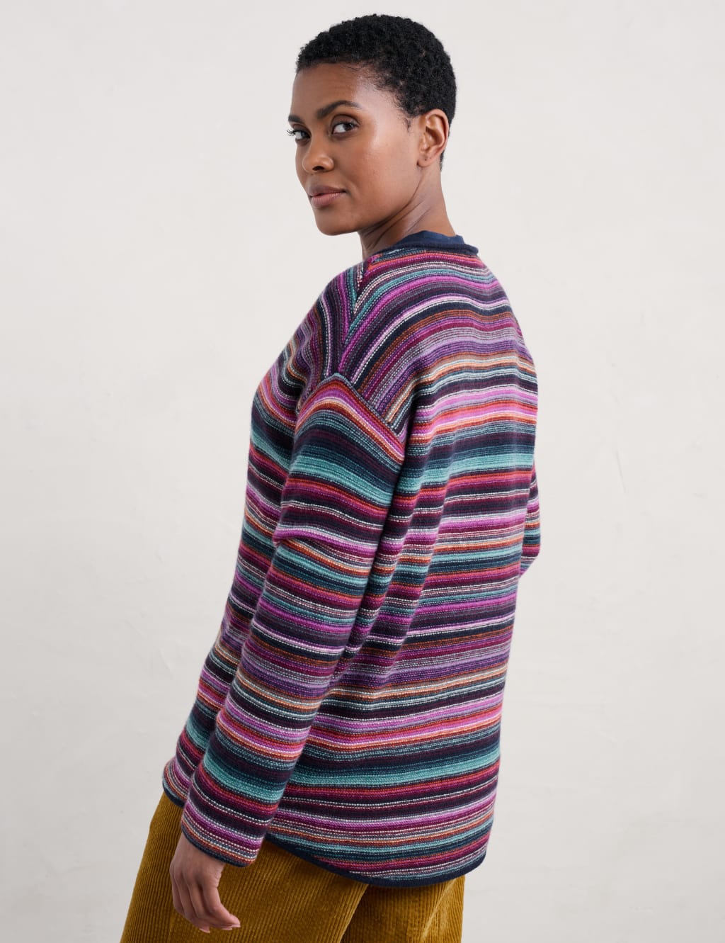 Wool striped sweater discount