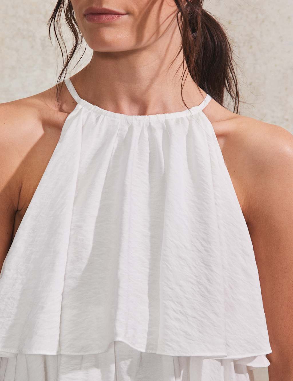 Halter Neck Mini Tiered Dress 3 of 5