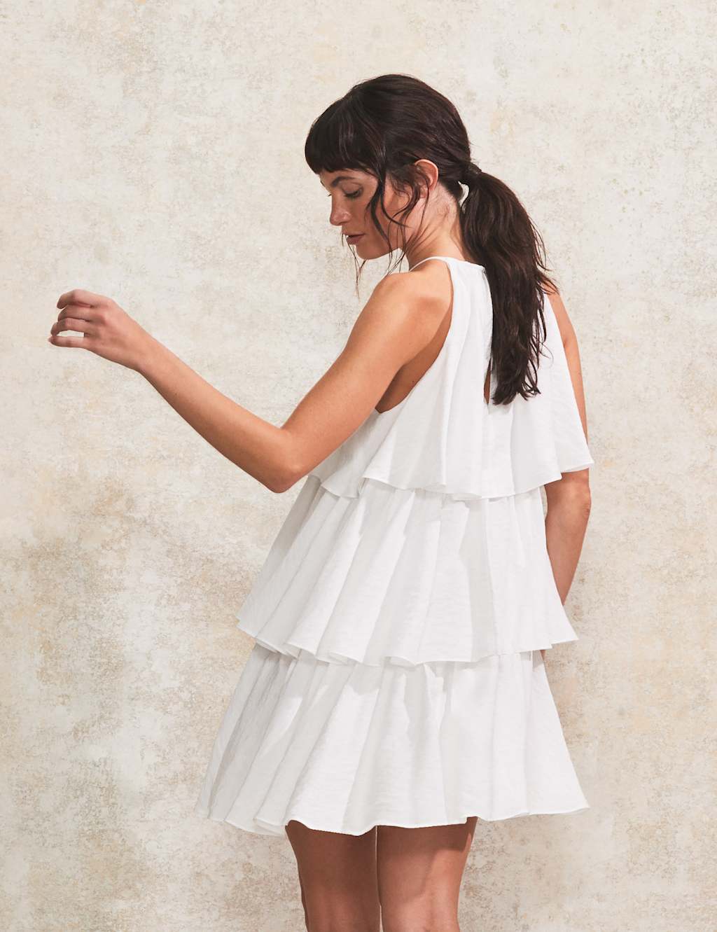 Halter Neck Mini Tiered Dress 4 of 5