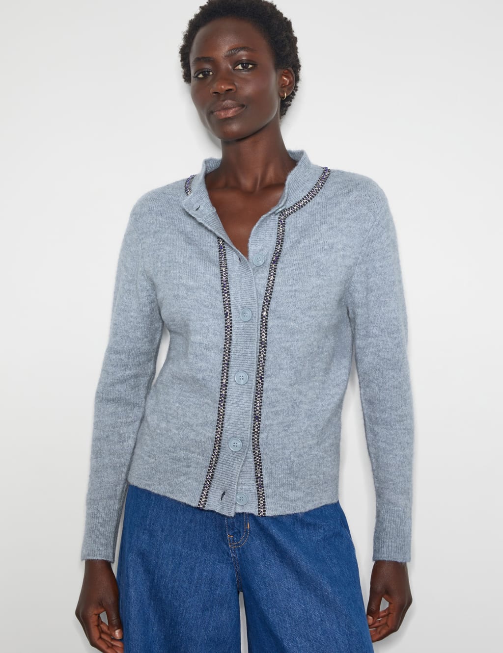 M&s blue cardigan cheap