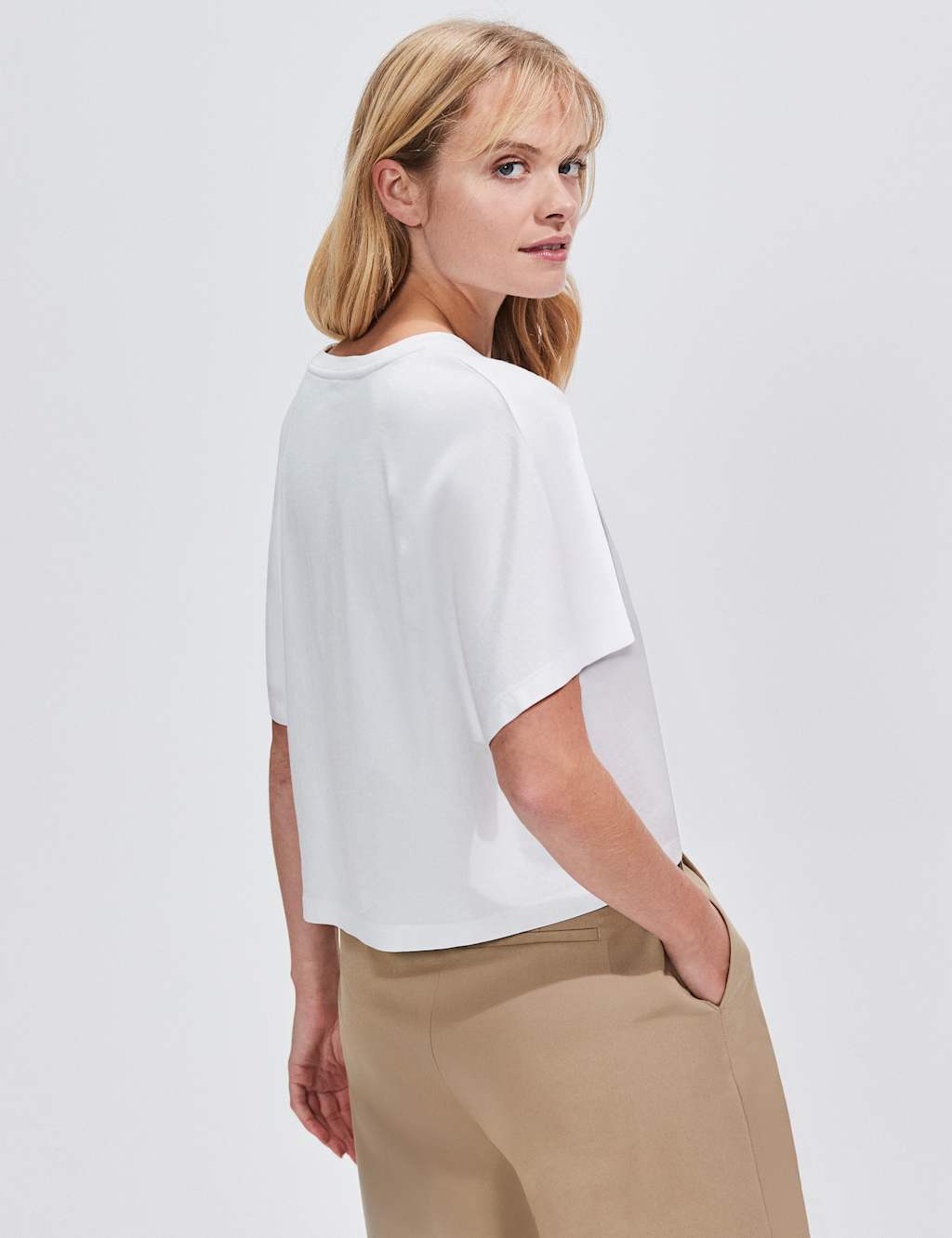 Pure Cotton Crew Neck Boxy Top 3 of 3