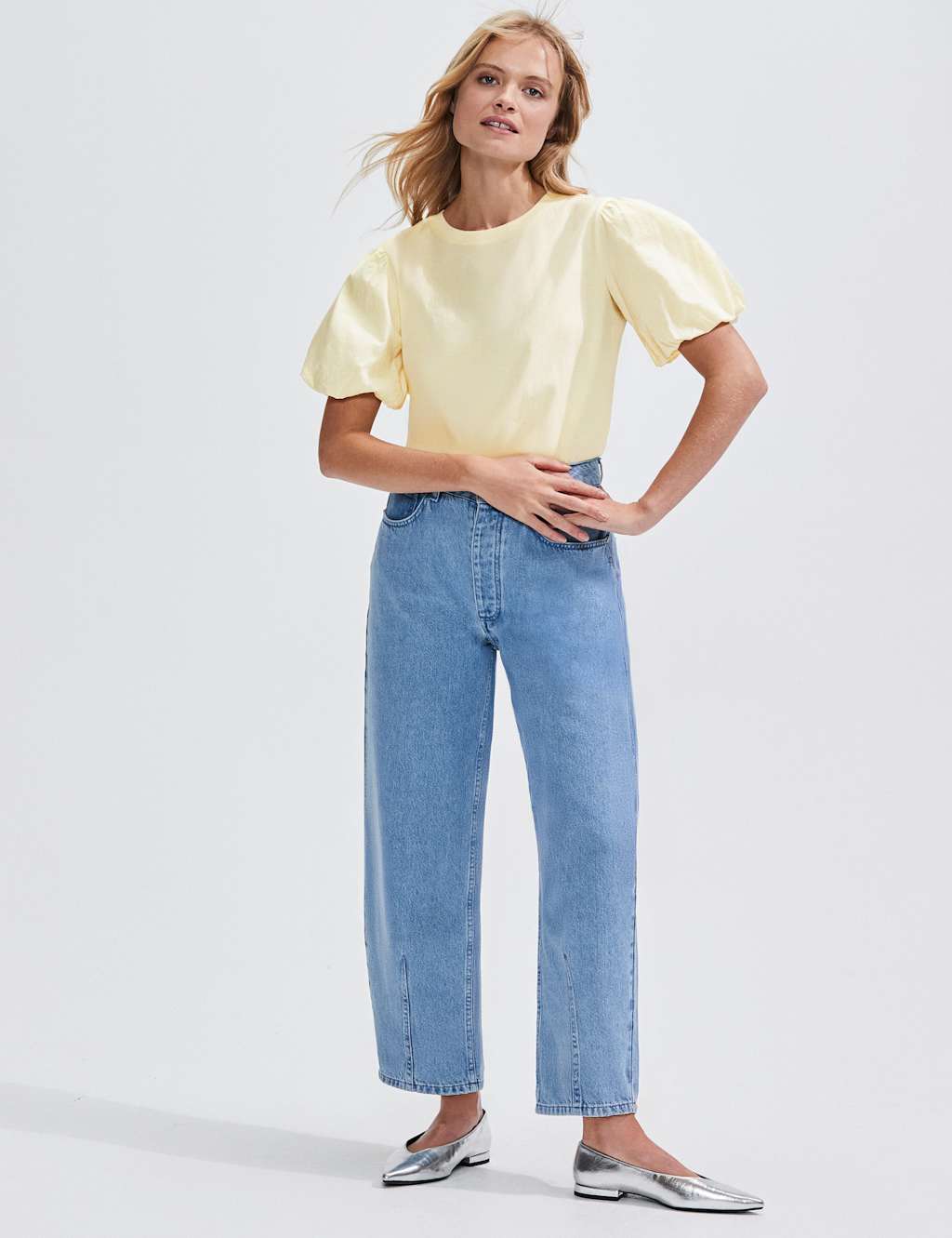 Pure Cotton Puff Sleeve T-Shirt 2 of 4
