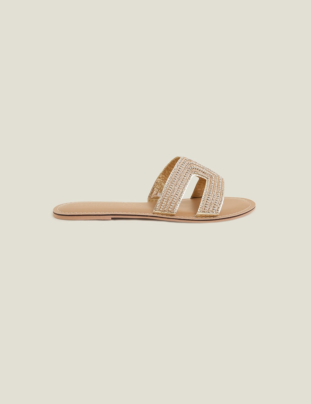 Wide Fit Embellished Sliders 1 of 3