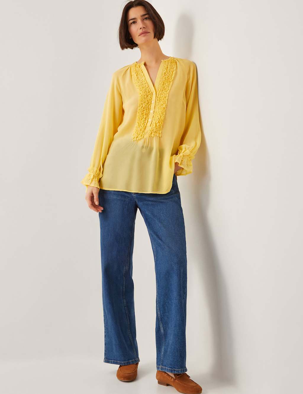 V-Neck Frill Detail Blouse 1 of 4