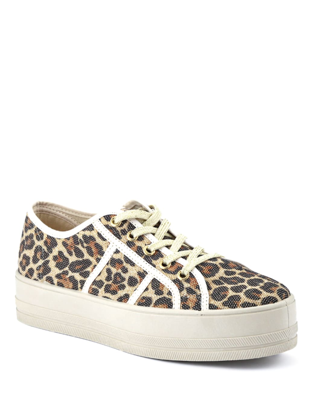 Lace Up Animal Print Platform Trainers 5 of 7