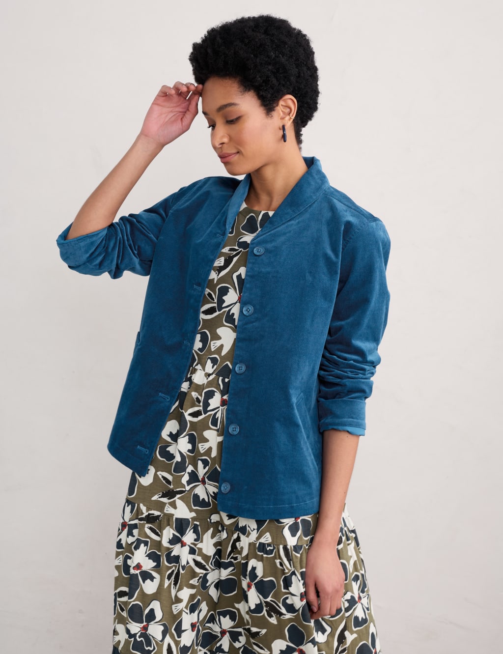 Cotton Rich Collared Short Jacket 2 of 4