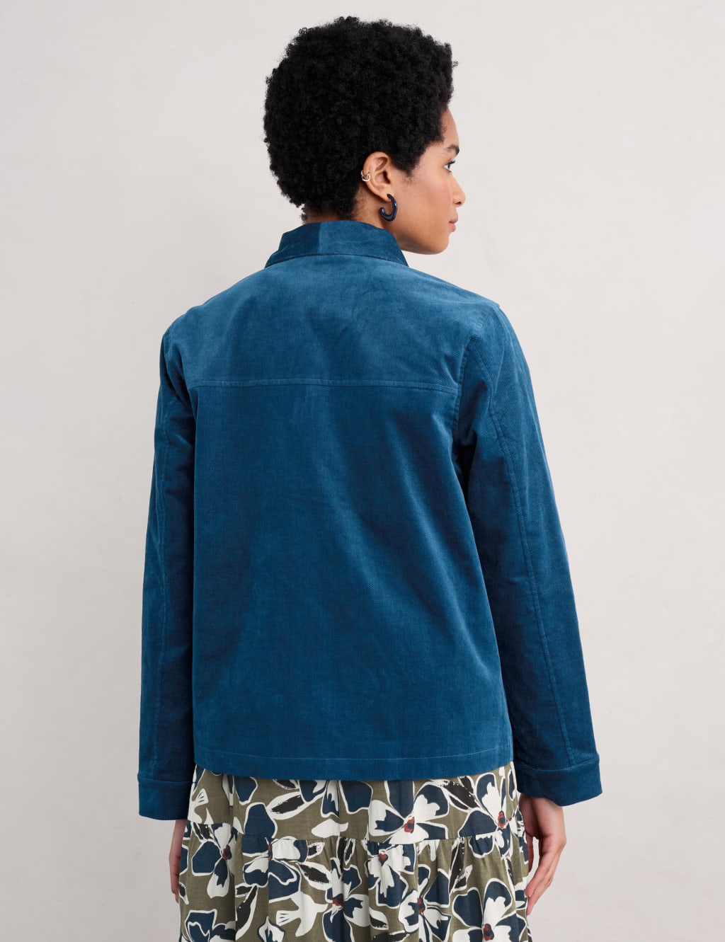 Cotton Rich Collared Short Jacket 3 of 4