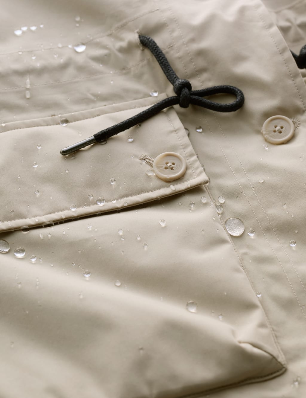 Cotton Rich Showerproof Longline Raincoat 5 of 5