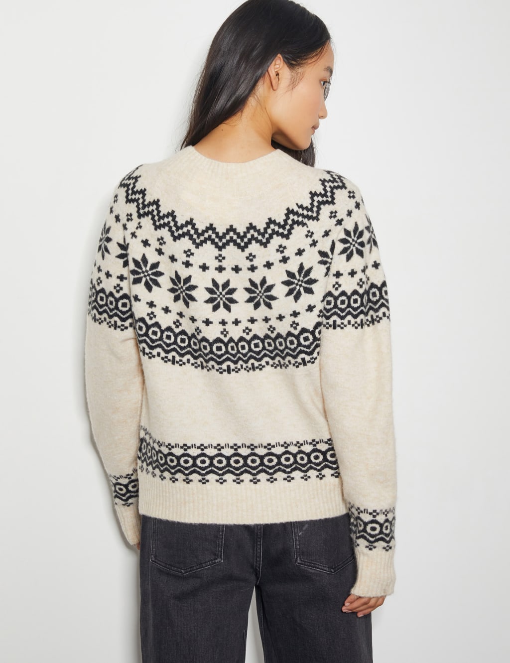 Fair Isle Crew Neck Jumper with Wool 3 of 4
