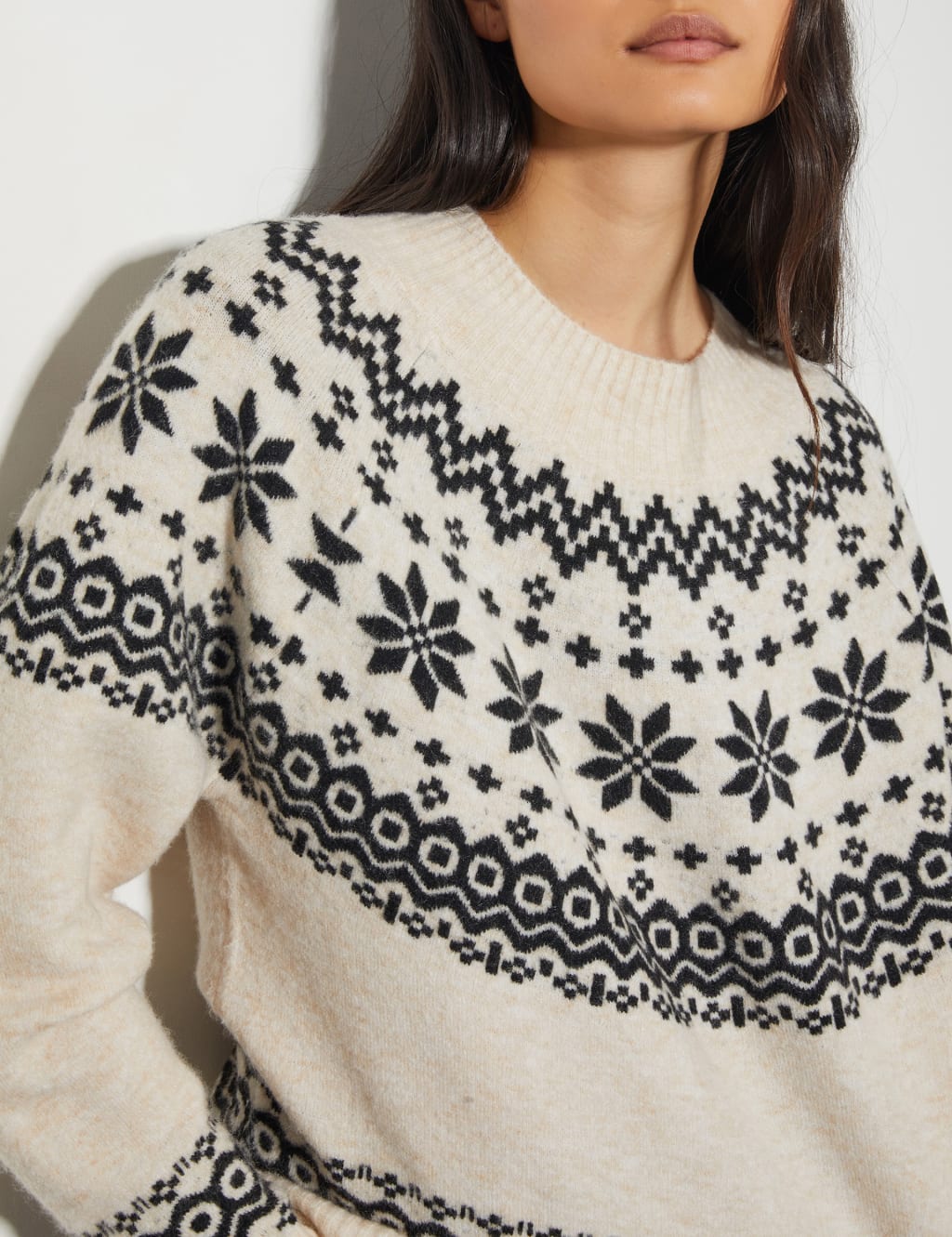 Fair Isle Crew Neck Jumper with Wool 4 of 4