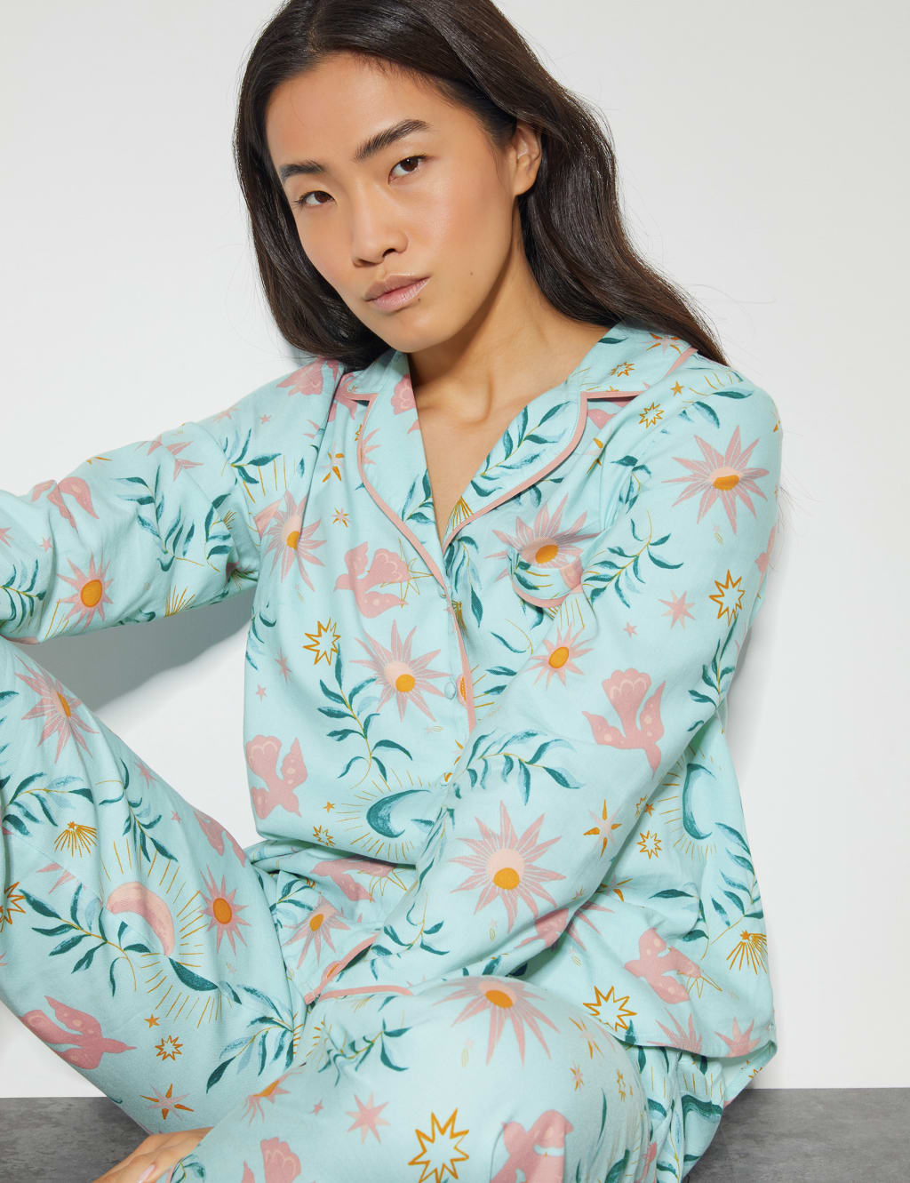 Cotton Blend Floral Pyjama Set 2 of 4