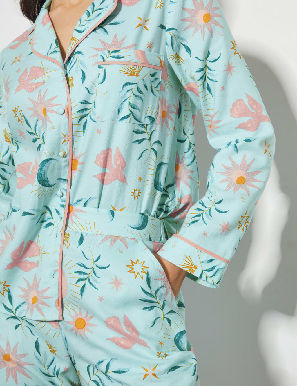 Cotton Blend Floral Pyjama Set 3 of 4