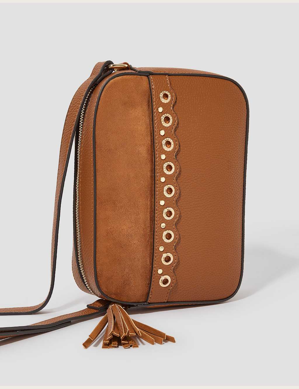 Faux Leather Studded Cross Body Bag 4 of 5
