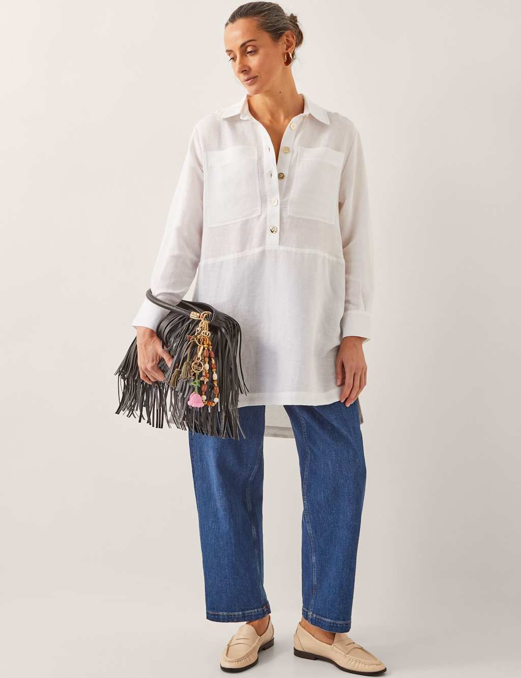 Linen Blend Longline Tunic 3 of 4
