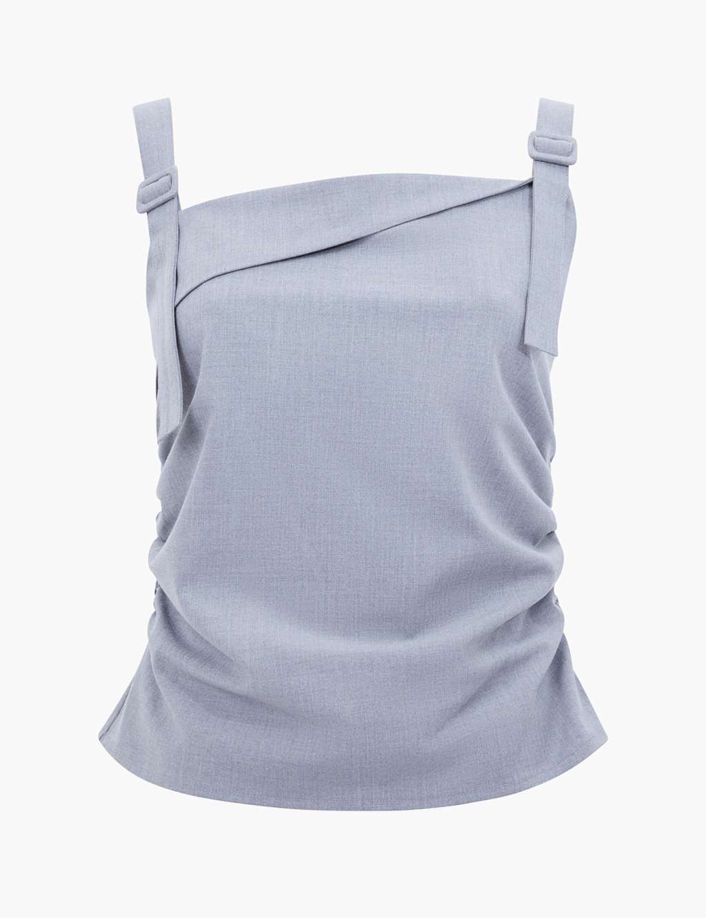 Asymmetric Buckle Strap Square Neck Vest Top 2 of 3