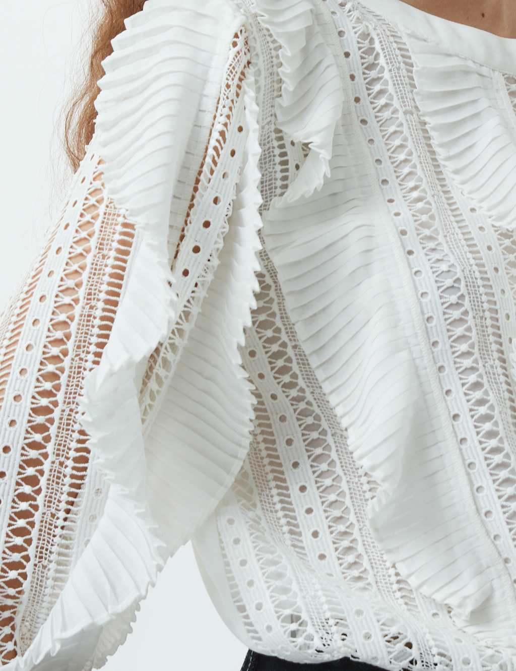 Broderie Lace Frill Blouse 3 of 3