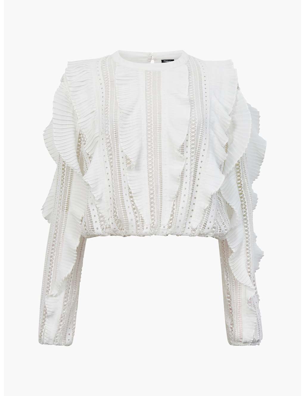 Broderie Lace Frill Blouse 2 of 3