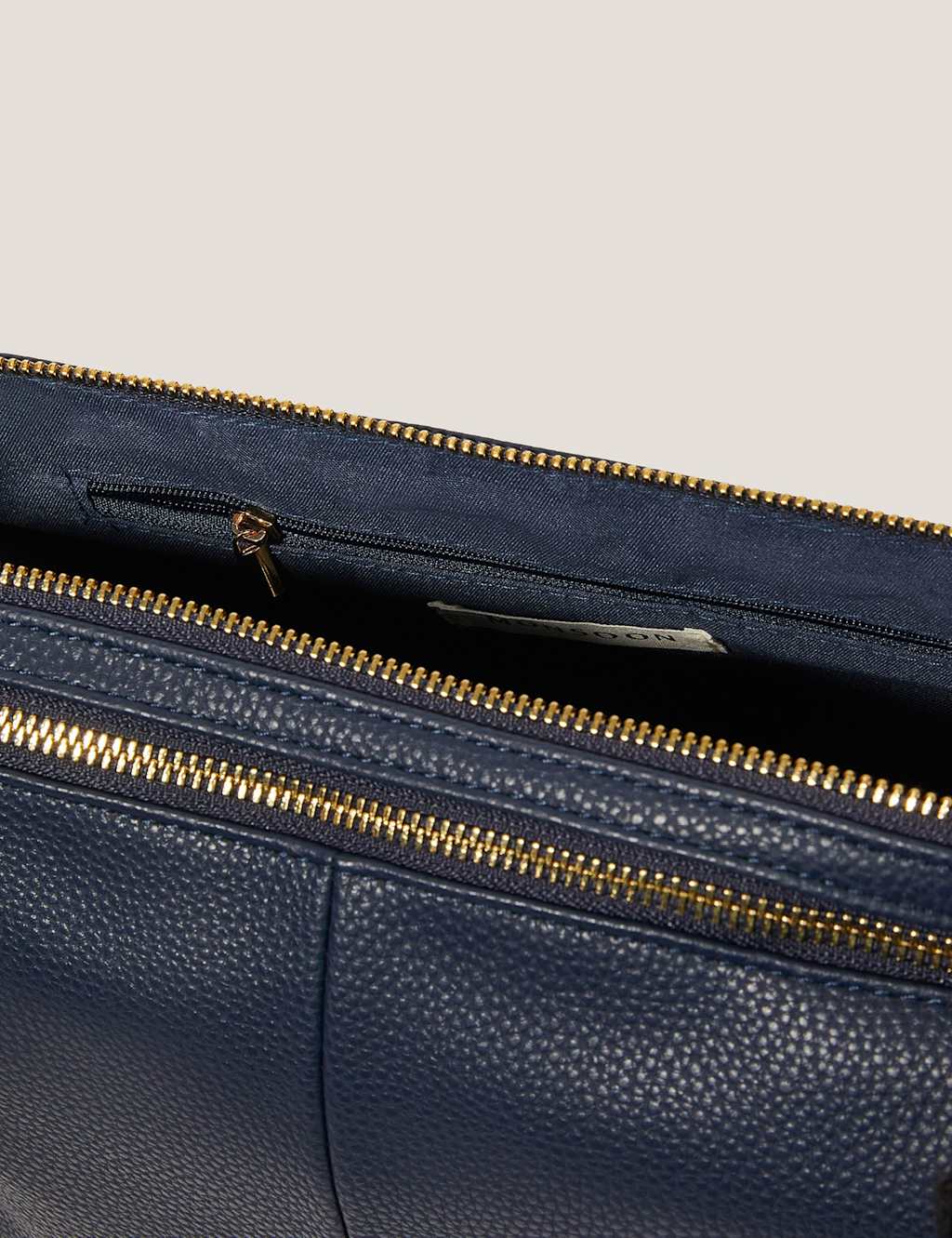 Double Zip Zig-Zag Strap Sling Cross Body Bag 2 of 4
